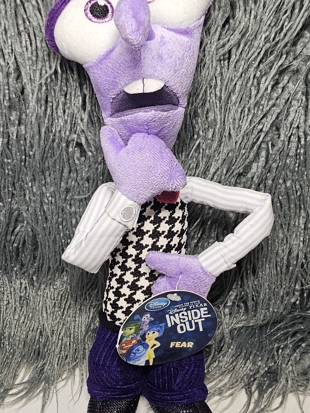 12" DISNEY STORE NWT INSIDE OUT PURPLE FEAR STUFFED ANIMAL PLUSH TOY DOLL PIXAR
